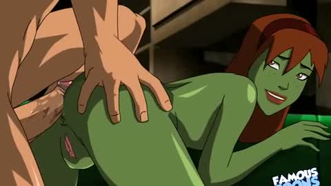 Anal Series — Superboy rams his cock deep into Miss Martian’s tight asshole