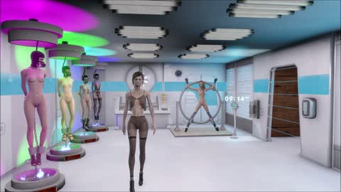 BDSM Series — Lingerie Slave Fashion Runway Show with Bound Submissives [Fallout 4]
