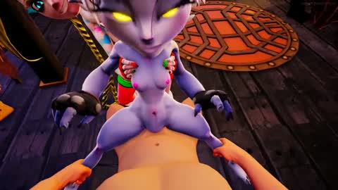 Blowjob Series — Jinx sucks Christmas dick  [Jinx from league of legends]