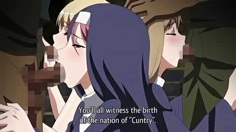 Gangbang Series —  Busty princess watches while anime nuns get ravaged in hardcore rough orgy [Kuroinu 5]