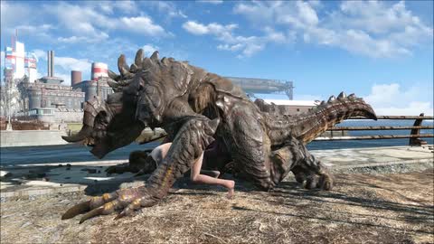 Monster Series — Deathclaw brutally fucks Ellie with its massive monster cock