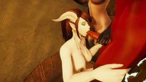 Monster Series  —  Elf Girls Ravaged by Monsters and Futa Draenei  [Whorecraft]