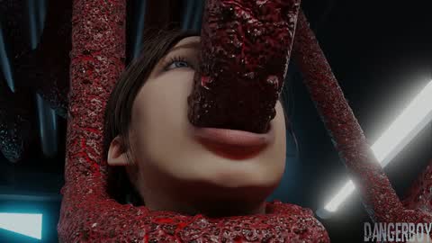 Tentacle Series — Claire double penetrated by slimy alien tentacles in deep space [Into Space 1 – Resident Evil]