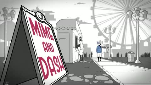 Threesome Series — Black and White Cartoon Mime and Dash Hardcore Fuck for Cash