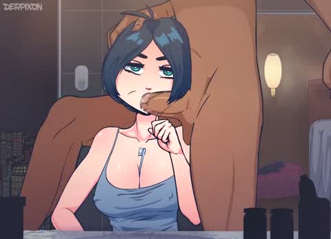 Time Stop Series — Short Haired Teen Gets Rough Face Fucking While Frozen in Time  [Time Stopped Brush]